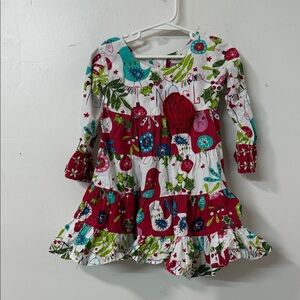 Jelly The Pug Colorful Bird and Floral Dress